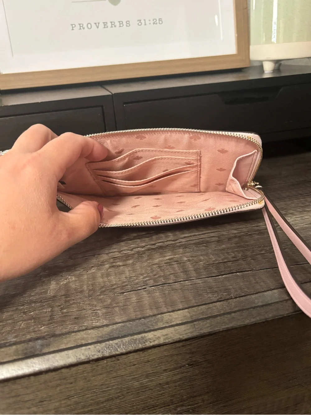 Kate Spade Staci Medium L-Zip Wristlet in Saffiano Leather